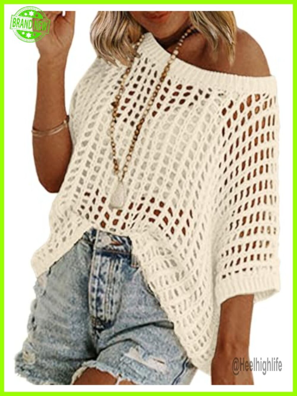 Short Sleeve Crochet Sweater Lightweight Summer Beach Coverup